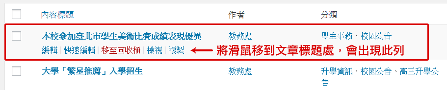 編輯文章